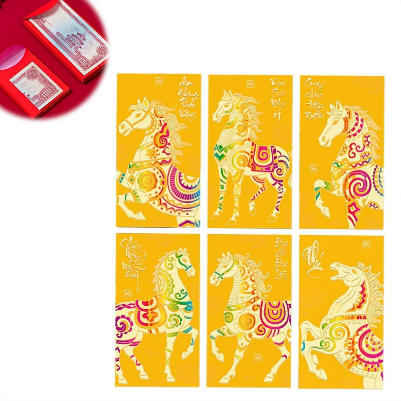 Red Envelopes Chinese New Year 2026, Money Envelopes For Cash, Hong Bao Lucky Red Envelope for Spring Festival of the Horse (B) - Image 1